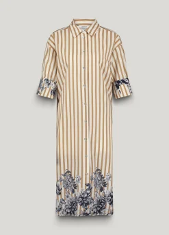 Long shirt dress with floral details^Summum Sale