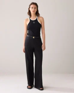 Long trousers with slit^Summum Best