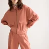 Loose-fitting bomber jacket with flap pockets^Summum Outlet