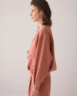 Loose-fitting bomber jacket with flap pockets^Summum Outlet