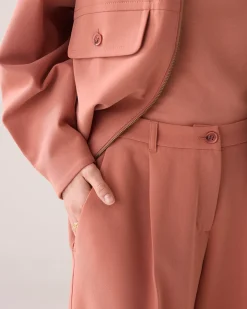 Loose-fitting bomber jacket with flap pockets^Summum Outlet
