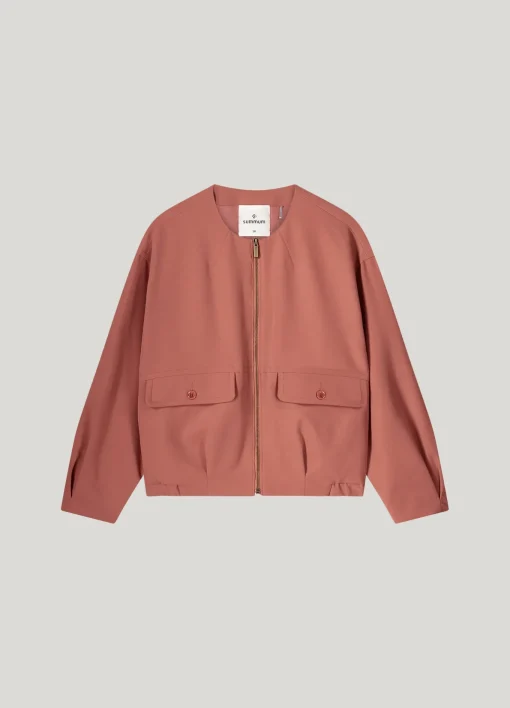 Loose-fitting bomber jacket with flap pockets^Summum Outlet