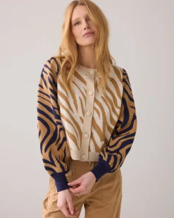 Lurex jacquard cardigan^Summum Online