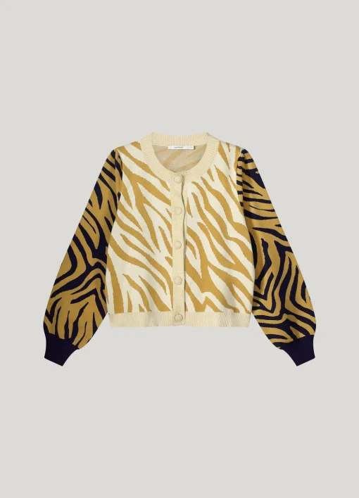 Lurex jacquard cardigan^Summum Online