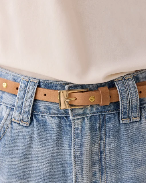 Narrow belt with studs^Summum Fashion