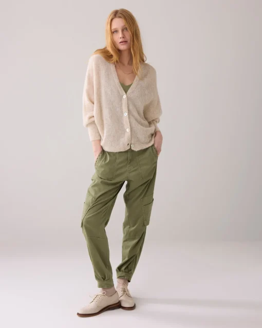 Oversized cardigan in alpaca blend^Summum Online