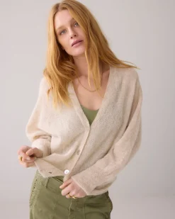 Oversized cardigan in alpaca blend^Summum Online
