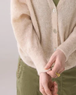 Oversized cardigan in alpaca blend^Summum Online