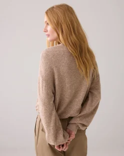 Oversized jumper with drawstring^Summum Best