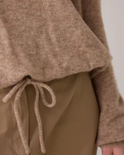 Oversized jumper with drawstring^Summum Best