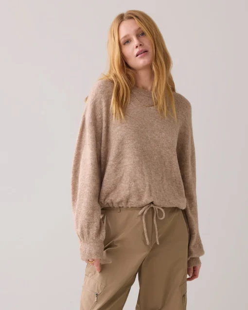 Oversized jumper with drawstring^Summum Best