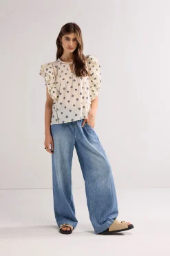 Palazzo trousers linen-blend^Summum Clearance