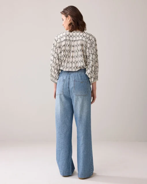 Palazzo trousers linen-blend^Summum Clearance