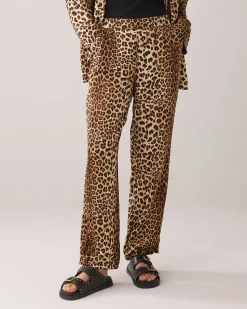 Puff trousers with panther print^Summum Hot