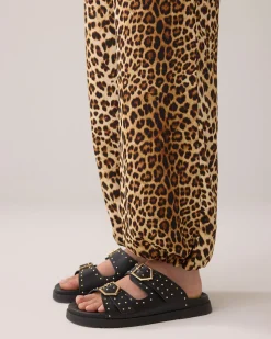 Puff trousers with panther print^Summum Hot