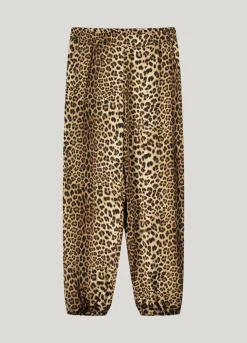 Puff trousers with panther print^Summum Hot