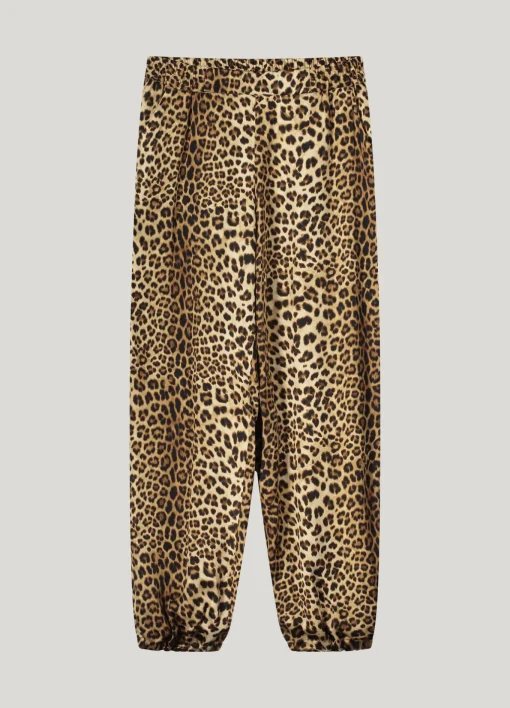 Puff trousers with panther print^Summum Hot