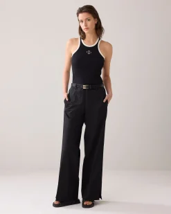 Ribbed halter singlet^Summum Discount