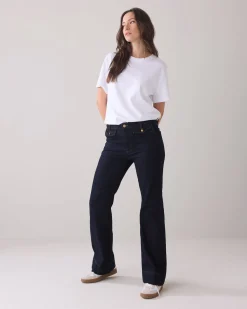 Rinse-wash flared jeans^Summum Outlet