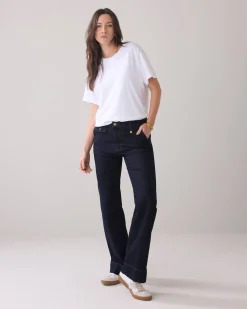 Rinse-wash flared jeans^Summum Outlet