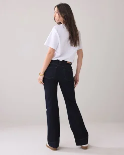 Rinse-wash flared jeans^Summum Outlet