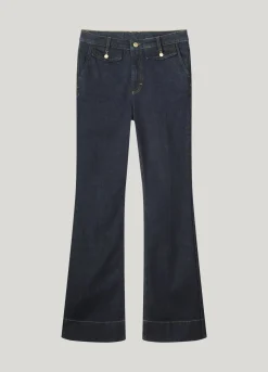 Rinse-wash flared jeans^Summum Outlet