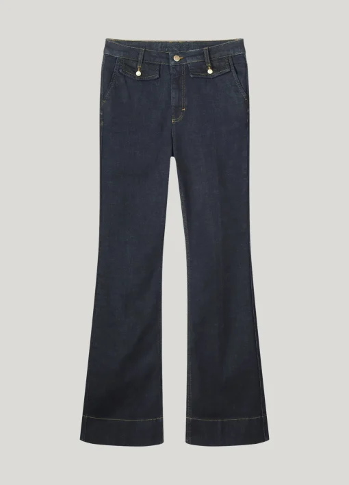 Rinse-wash flared jeans^Summum Outlet