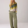 Satin-look trousers with wide legs^Summum Best