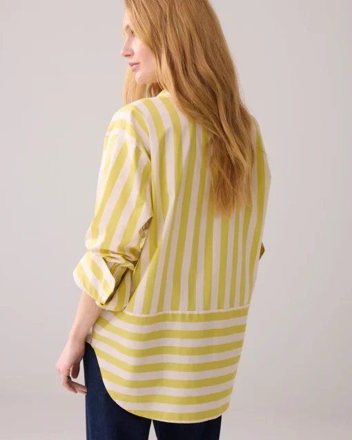 Shirt blouse with stripe print^Summum Hot