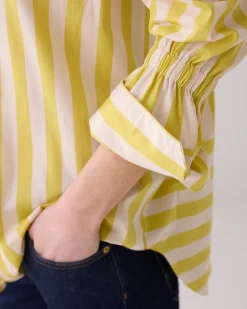 Shirt blouse with stripe print^Summum Hot