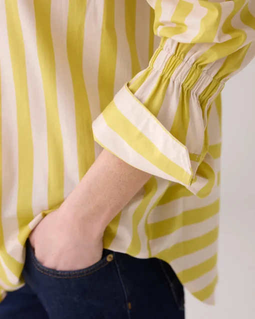Shirt blouse with stripe print^Summum Hot