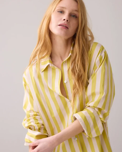 Shirt blouse with stripe print^Summum Hot
