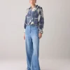 Shirt blouse with wave print^Summum Online