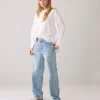 Straight-leg jeans vintage wash^Summum Outlet