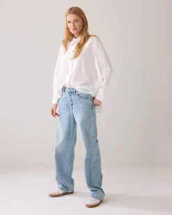 Straight-leg jeans vintage wash^Summum Outlet