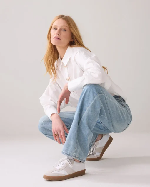 Straight-leg jeans vintage wash^Summum Outlet