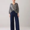 Straight-leg stretch trousers^Summum Fashion