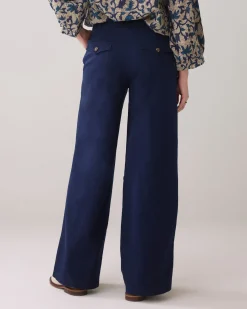 Straight-leg stretch trousers^Summum Fashion
