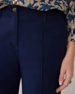 Straight-leg stretch trousers^Summum Fashion