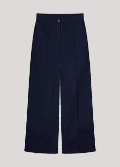 Straight-leg stretch trousers^Summum Fashion