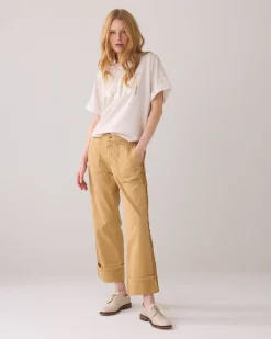 Straight-leg workstyle trousers^Summum New