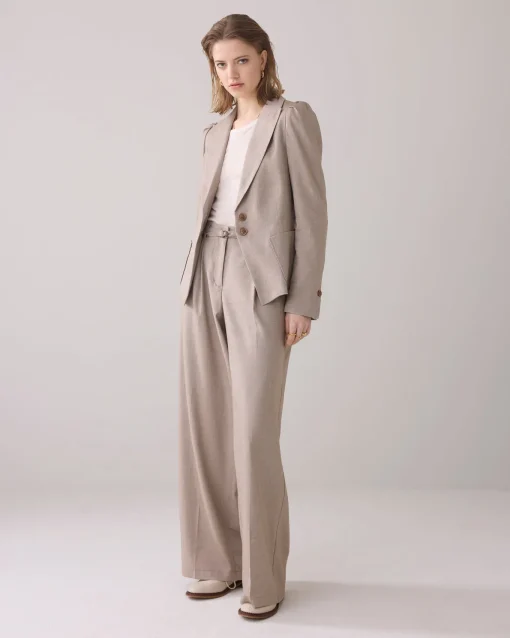 Tailored blazer in linen blend^Summum Hot