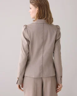 Tailored blazer in linen blend^Summum Hot
