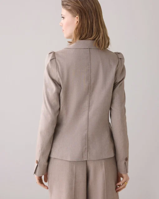Tailored blazer in linen blend^Summum Hot