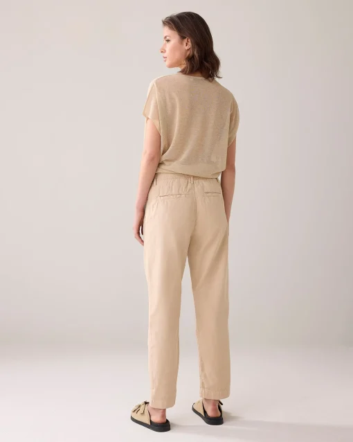 Tapered trousers in linen blend^Summum Fashion
