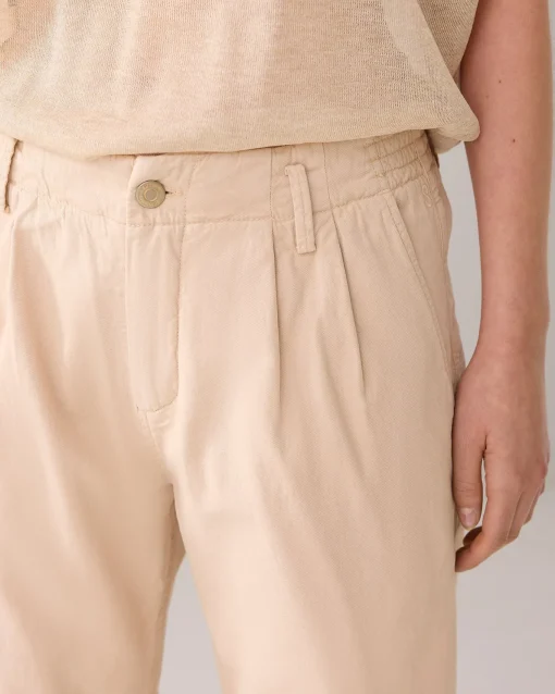 Tapered trousers in linen blend^Summum Fashion