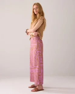 7/8th length two-tone trousers^Summum Fashion