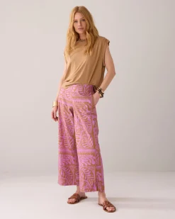 7/8th length two-tone trousers^Summum Fashion
