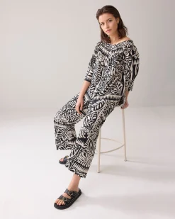 7/8th length two-tone trousers^Summum Sale