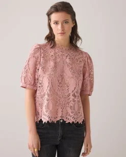 Top in lace fabric^Summum New